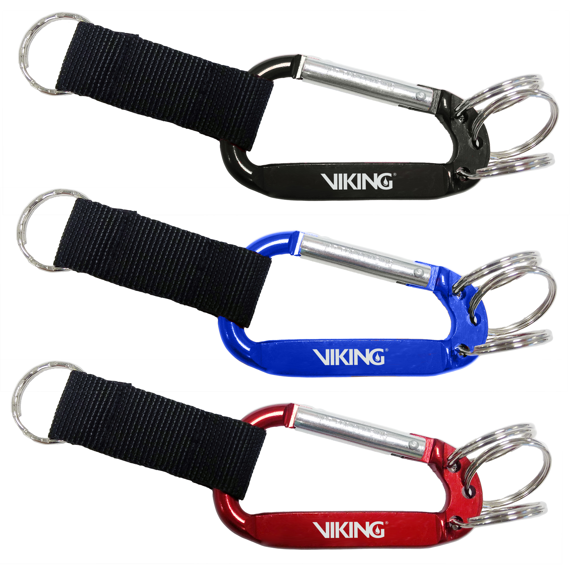 Carabiner w/ 3 Split Rings